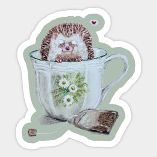 Hedgie Tea Sticker